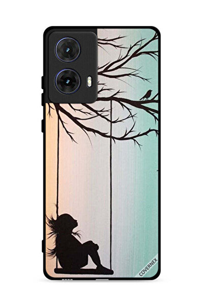 Covernex غطاء حماية لهاتف موتورولا موتو جي 85 5G برسم فتاة صغيرة حزينة