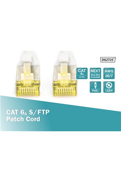 Digitus Cablu Patch CAT 6a SFTP, RJ-45, 1m, Gri