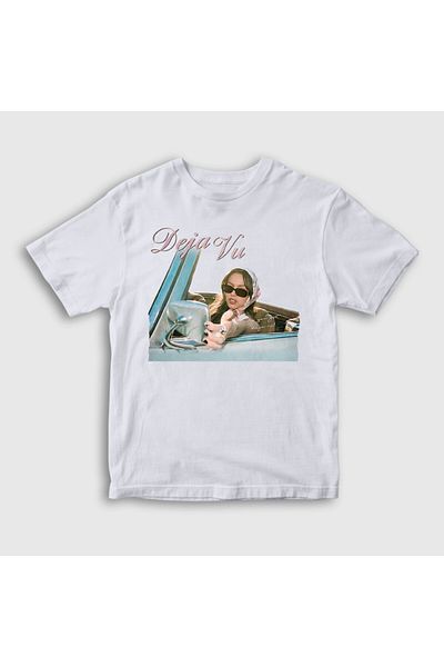 Presmono Unisex Παιδικό Λευκό Deja Vu Olivia Rodrigo T-Shirt 553211tt