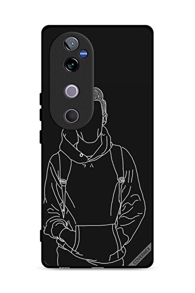 Covernex غطاء حماية لهاتف Vivo V40 5G، رسم لشخصية فتى جاكيت