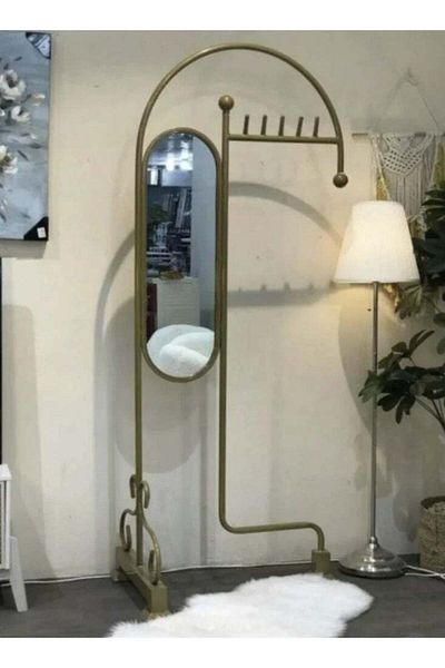 Generic Gold Abaya Hanger with Mirror