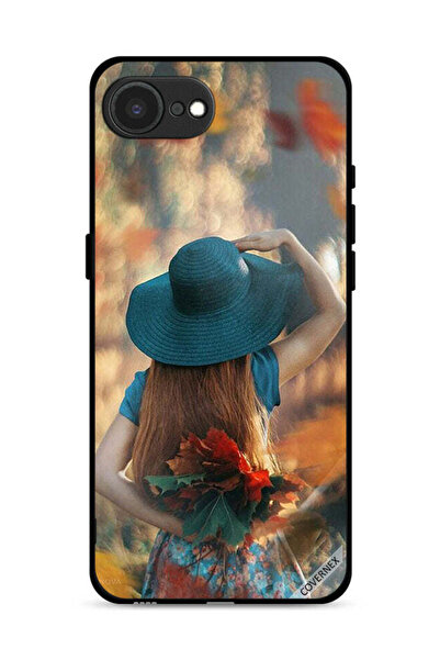 Covernex غطاء حماية لجهاز Apple iPhone 16e بتصميم فتاة قبعة تخفي أوراق الحب