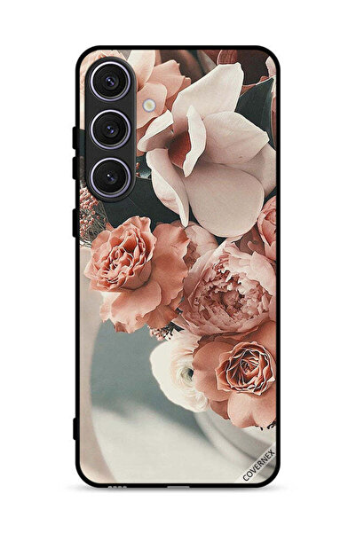Covernex غطاء حماية لهاتف سامسونج جالكسي S25 بنقشة باقة من أزهار الخوخ الجميلة