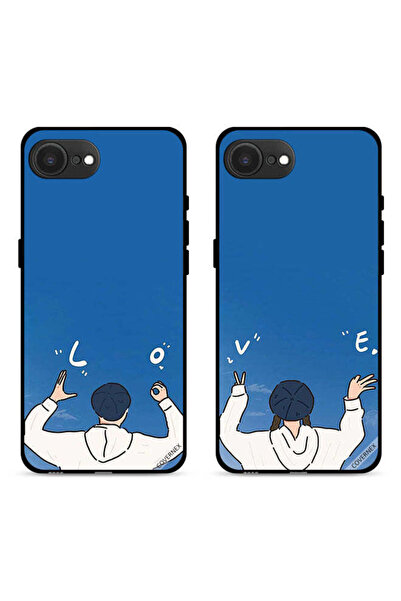 Covernex حافظتان واقيتان لهاتف Apple iPhone 16e، أغطية خلفية بتصميم لفتة حب ل...