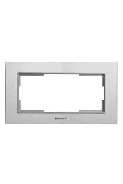 PANASONIC Frame for Schuko Socket Karre Plus Aluminum Silver