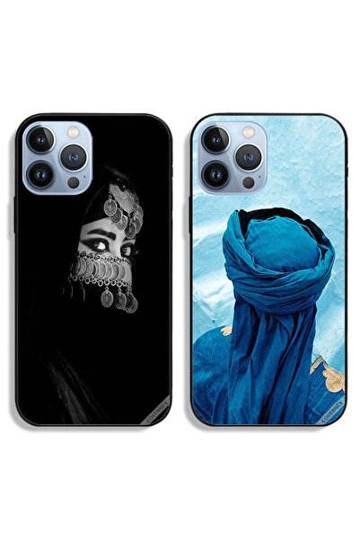 Covernex جرابان لهاتف Apple iPhone 13 Pro بغطاءين واقيين بتصميم عربي وعيون جميلة