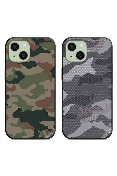 Covernex Two Cases For Apple iPhone 15 Plus Protective Covers Camouflage Patt...