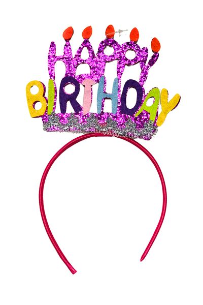 fustite cu luminite Birthday Headband with Colored Candles