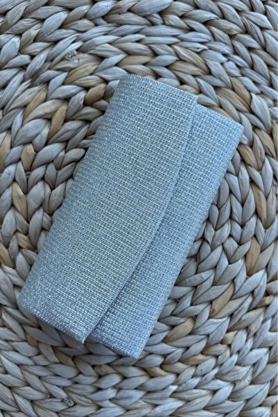 Melissa Boutique Women's Silver Glitter Sparkling Envelope Model Long Strap Evening Dress Bag (18X10X4 cm)