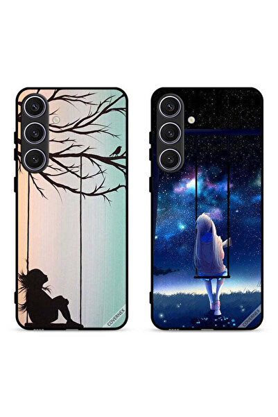 Covernex حافظتان لهاتف سامسونج جالاكسي S24 FE 5G، أغطية حماية، رسمة فنية لفتا...