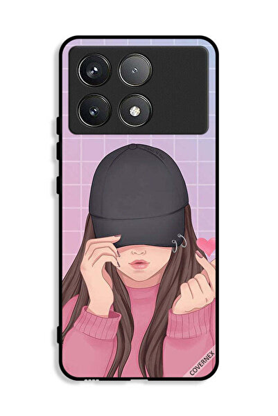 Covernex غطاء حماية لهاتف Xiaomi Redmi K70E 5G بطبعة قبعة سناب لوف جيرل