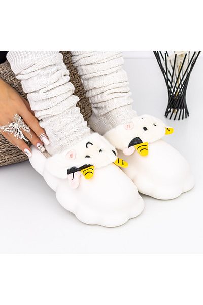 FASHION Women's Slippers W-23 White |