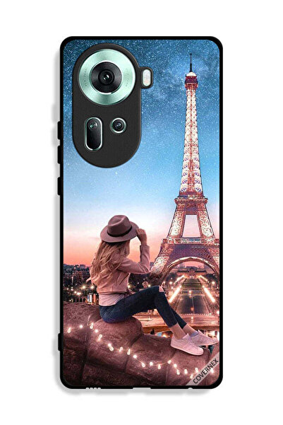 Covernex غطاء حماية Oppo Reno11 5G بتصميم فتاة القبعة وبرج إيفل