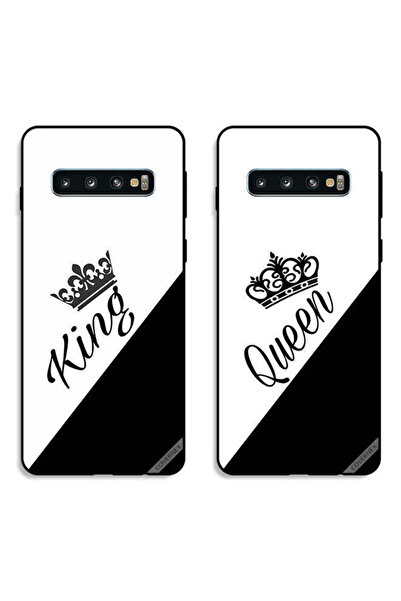 Covernex حافظتان لهاتف سامسونج جالاكسي S10 بلس، أغطية حماية بتصميم ملك وملكة،...