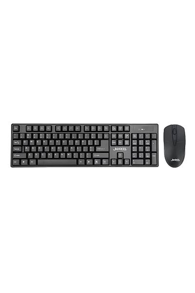 jedel Modern wireless mouse and keyboard set for office, black
