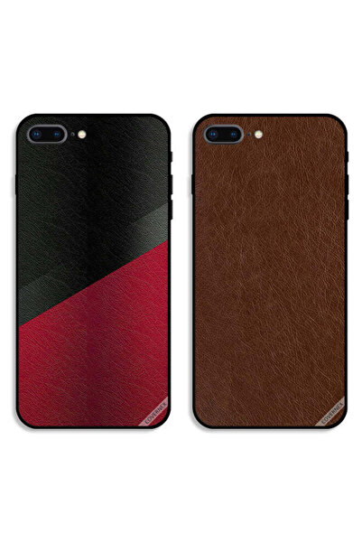 Covernex Two Cases For Apple iPhone 7 Plus Protective Covers Black and Red Pa...