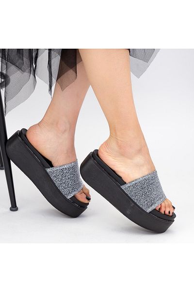 mei Women's Platform Slippers TG11 Grey |