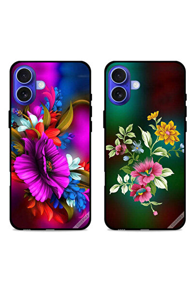 Covernex حافظتان واقيتان لهاتف Apple iPhone 16 برسومات زهور عالية الدقة