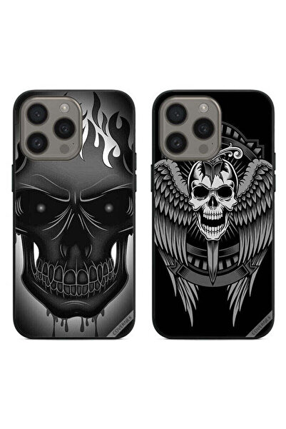 Covernex حافظتان واقيتان لهاتف Apple iPhone 15 Pro Max بتصميم جمجمة وأجنحة نسر