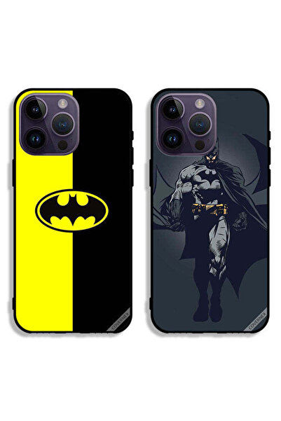Covernex حافظتان واقيتان لهاتف Apple iPhone 14 Pro مع شعار باتمان وفن باتمان