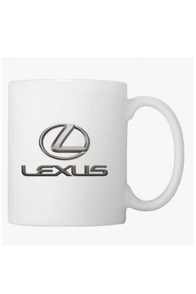 Story of candle Ceramic Mug with Lexus Logo Design in White