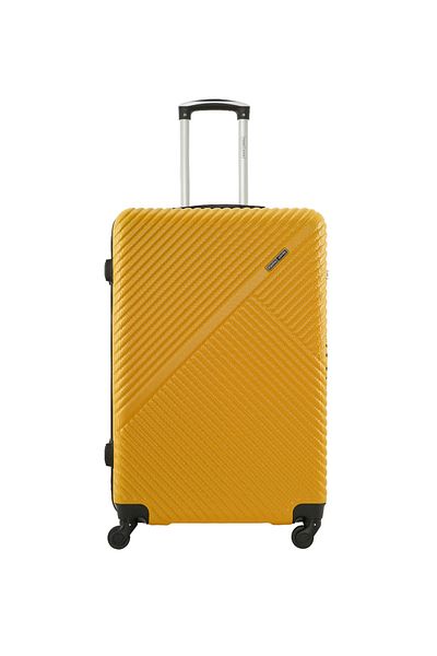PARAJOHN Para John ABS Hardside Spinner Check In Medium Luggage Trolley 24 Inch Yellow