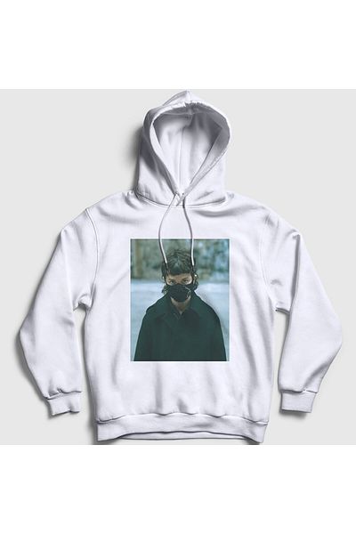 Presmono Unisex White Dj Techno I Hate Models Φούτερ με κουκούλα 553457tt