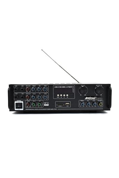 divendi-ro Amplificator de sunet GF777, 300 W, cu Bluetooth, telecomandă și funcție Karaoke, negru
