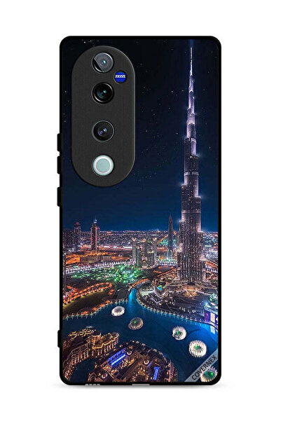 Covernex غطاء حماية لهاتف Vivo S19 Pro 5G بمنظر ليلي لوسط المدينة