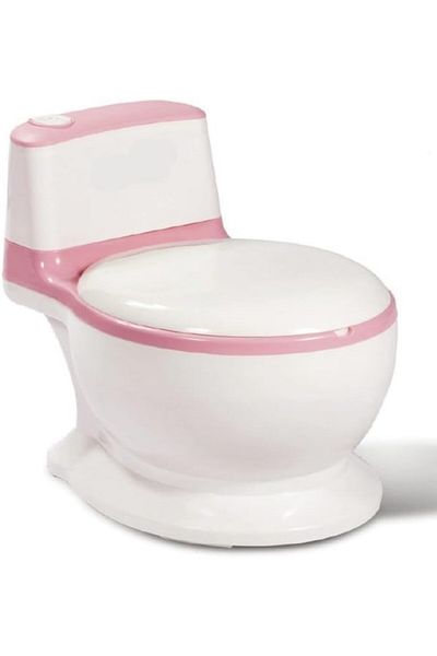 Little Mom Olita tip minitoaleta pentru copii Little Mom Pink, design realist si ergonomic, colac PVC, cu vas c