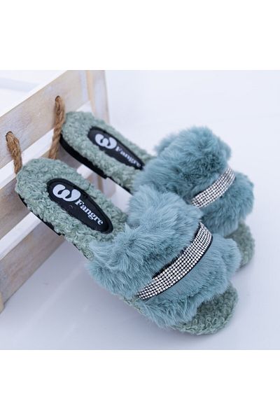 FASHION Ladies Slippers A21 Light Blue |
