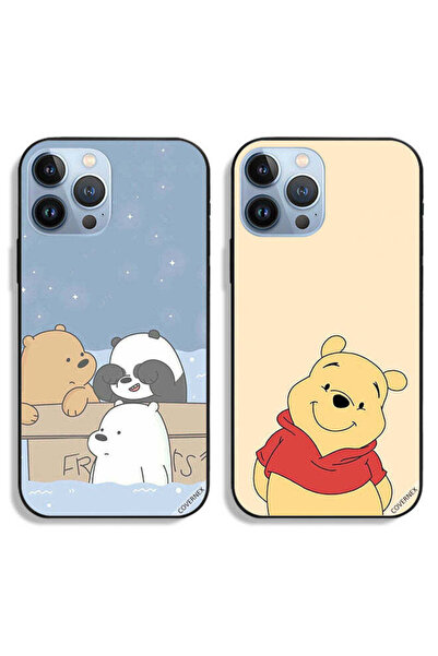 Covernex حافظتان واقيتان لهاتف Apple iPhone 13 Pro Max، أغطية Bear Friends وH...