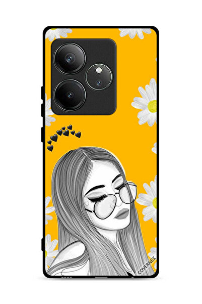 Covernex غطاء حماية لهاتف Realme GT 6 5G برسومات فنية لفتاة ونظارات