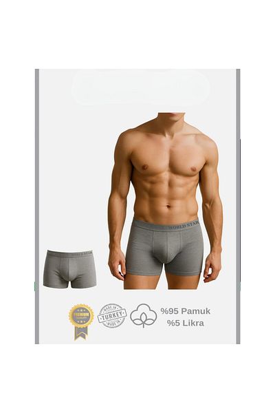 Findit Cotton Plain Gray Color Men's Boxers