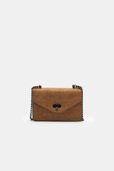 Stradivarius Textured crossbody bag with fastening
