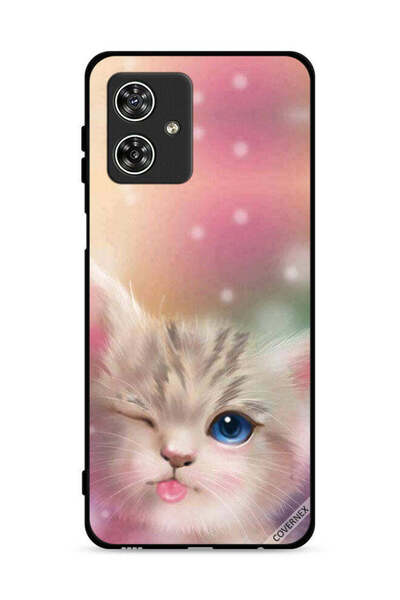 Covernex غطاء حماية لهاتف موتورولا موتو جي 54 5G - قطة لطيفة