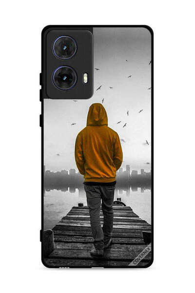 Covernex غطاء حماية لهاتف موتورولا موتو جي 85 5 جي - فتى حزين يمشي