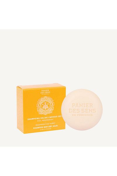 PANIER DES SENS Solid Shampoo Bar for Dry Hair - Honey sulphate free shampoo 75g