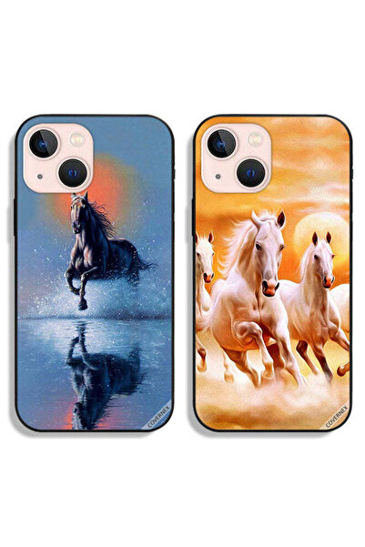 Covernex حافظتان لهاتف Apple iPhone 13 mini، أغطية حماية، خيول تركض