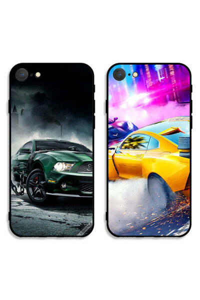 Covernex حافظتان لهاتف Apple iPhone SE (2022) أغطية واقية بتصميم سيارة سباق و...