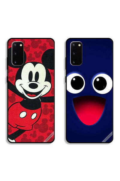 Covernex حافظتان لهاتف سامسونج جالكسي S20 بغطاءين واقيين برسومات ابتسامة سعيد...