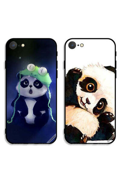 Covernex حافظتان واقيتان لهاتف Apple iPhone 7 بتصميم باندا وفن الباندا