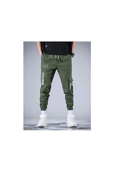 SZone 2cargo pants with 5 pockets,4+1 back pocket, light Bengal fabric,closed leg with top&bottom print