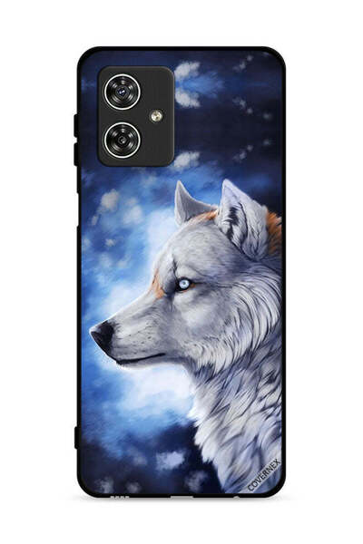Covernex غطاء حماية لهاتف موتورولا موتو جي 54 5G بطبعة رسم الذئب