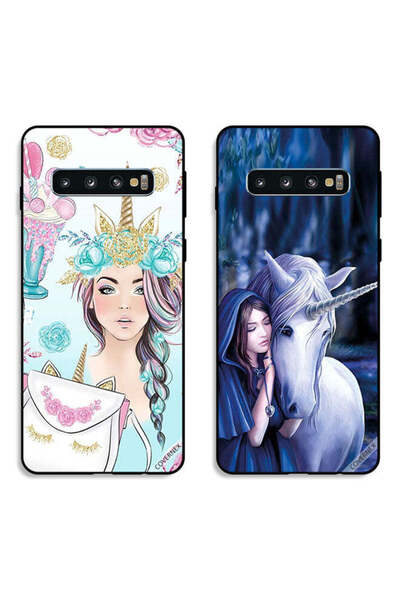 Covernex حافظتان لهاتف سامسونج جالاكسي S10 بلس بأغطية حماية رموش على حقيبة وف...