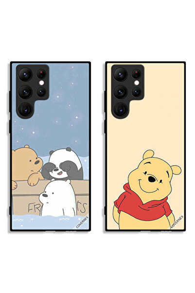 Covernex حافظتان لهاتف سامسونج جالاكسي S22 ألترا 5G، أغطية حماية بتصميم Bear ...