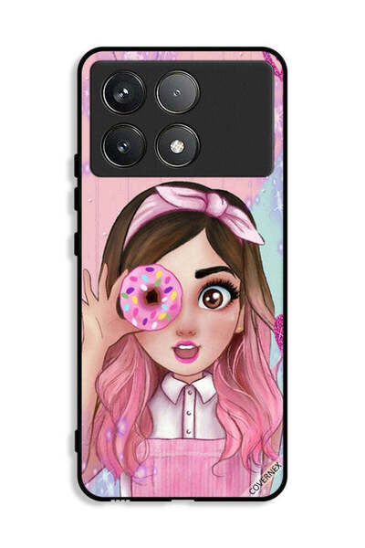 Covernex غطاء حماية شاومي ريدمي K70E 5G بتصميم فتاة محبة للدونات