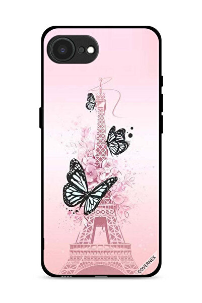 Covernex غطاء حماية لجهاز Apple iPhone 16e بتصميم فراشات على برج إيفل