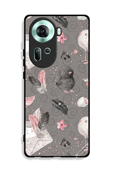 Covernex غطاء حماية لهاتف Oppo Reno11 5G بنقشة ريش وفراخ