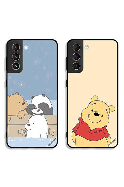 Covernex حافظتان لهاتف سامسونج جالاكسي S21 بلس 5G، أغطية حماية بتصميم Bear Fr...